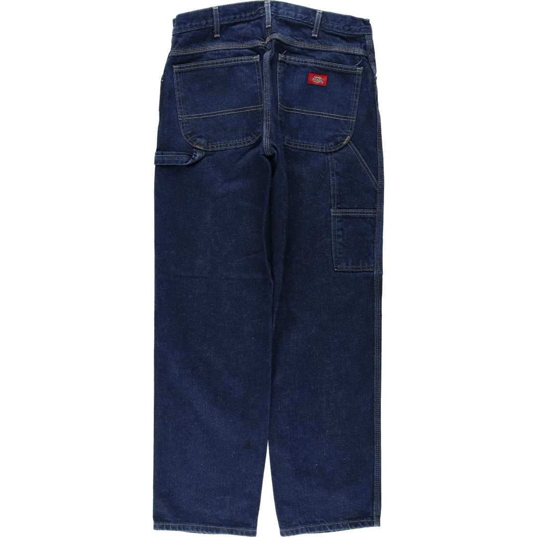 Dark navy Dickies denim painter pants, men's size W32 (approx.) cotton navy blue type Vintage Second Hand