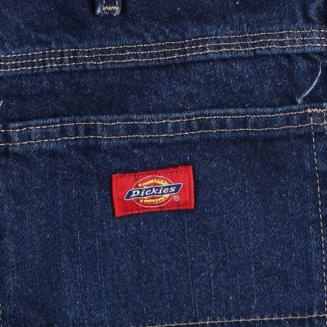 Dark navy Dickies denim painter pants, men's size W32 (approx.) cotton navy blue type Vintage Second Hand