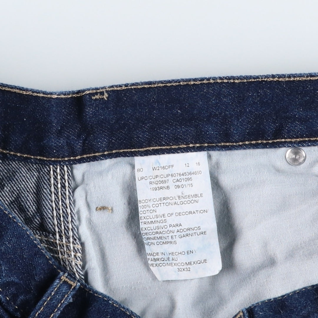 Dark navy Dickies denim painter pants, men's size W32 (approx.) cotton navy blue type Vintage Second Hand