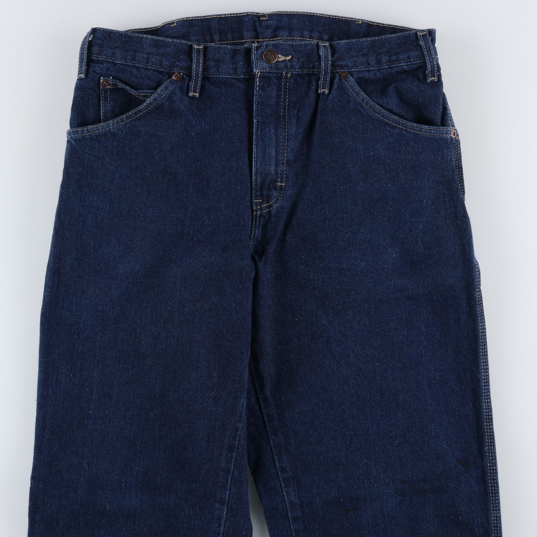 Dark navy Dickies denim painter pants, men's size W32 (approx.) cotton navy blue type Vintage Second Hand