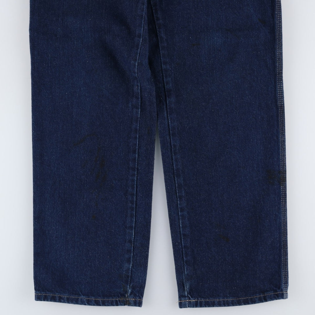 Dark navy Dickies denim painter pants, men's size W32 (approx.) cotton navy blue type Vintage Second Hand