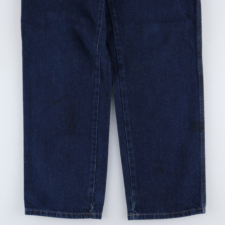 Dark navy Dickies denim painter pants, men's size W32 (approx.) cotton navy blue type Vintage Second Hand