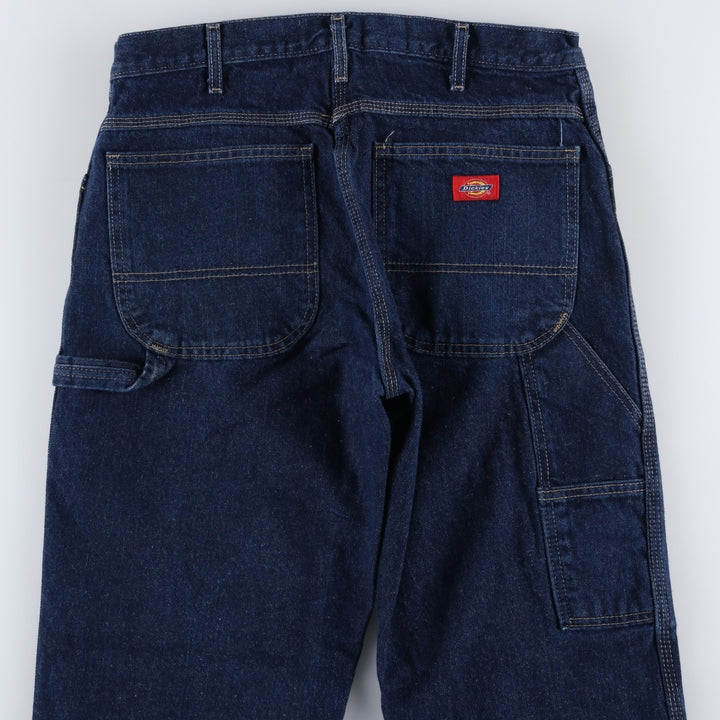 Dark navy Dickies denim painter pants, men's size W32 (approx.) cotton navy blue type Vintage Second Hand