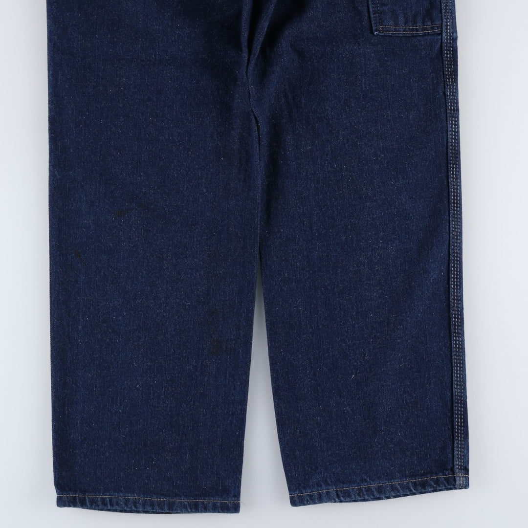 Dark navy Dickies denim painter pants, men's size W32 (approx.) cotton navy blue type Vintage Second Hand