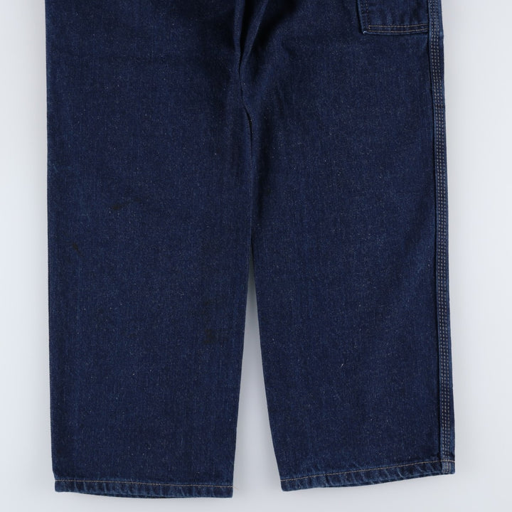 Dark navy Dickies denim painter pants, men's size W32 (approx.) cotton navy blue type Vintage Second Hand