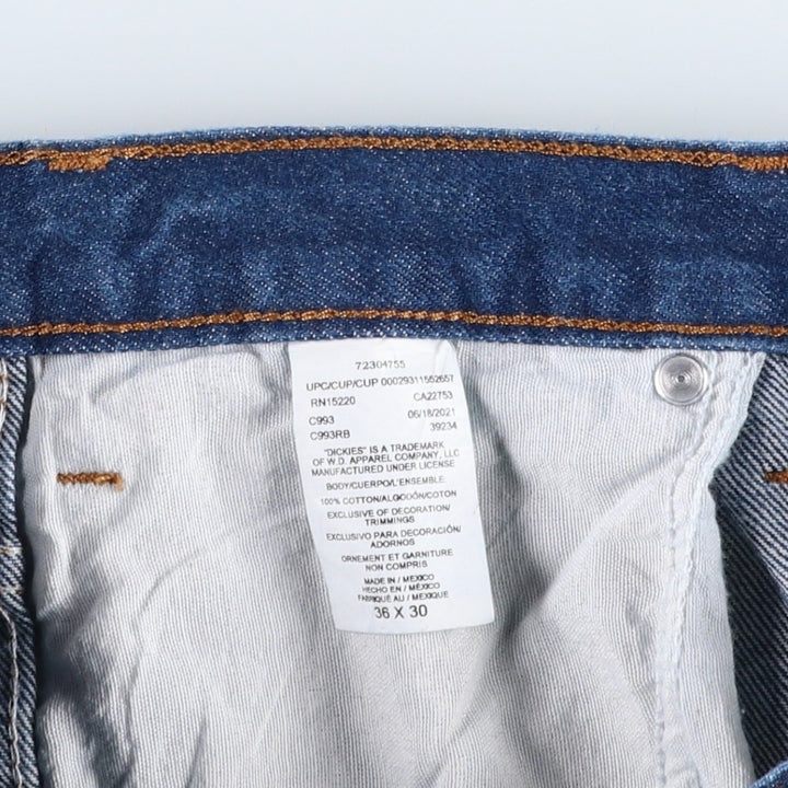 Dickies tapered denim pants for men, equivalent to W37 cotton blue type Vintage Second Hand