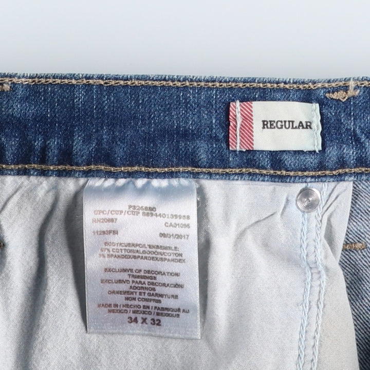 Dickies Regular Straight Denim Pants, Men's W36 (approx.) cotton blue type Vintage Second Hand