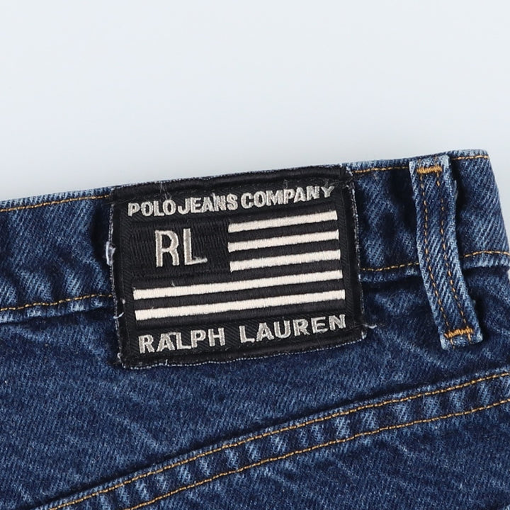 Ralph Lauren POLO JEANS COMPANY 67 Loose Fit Tapered Denim Pants, Men's Size W34 (approx.) cotton blue type Vintage Second Hand