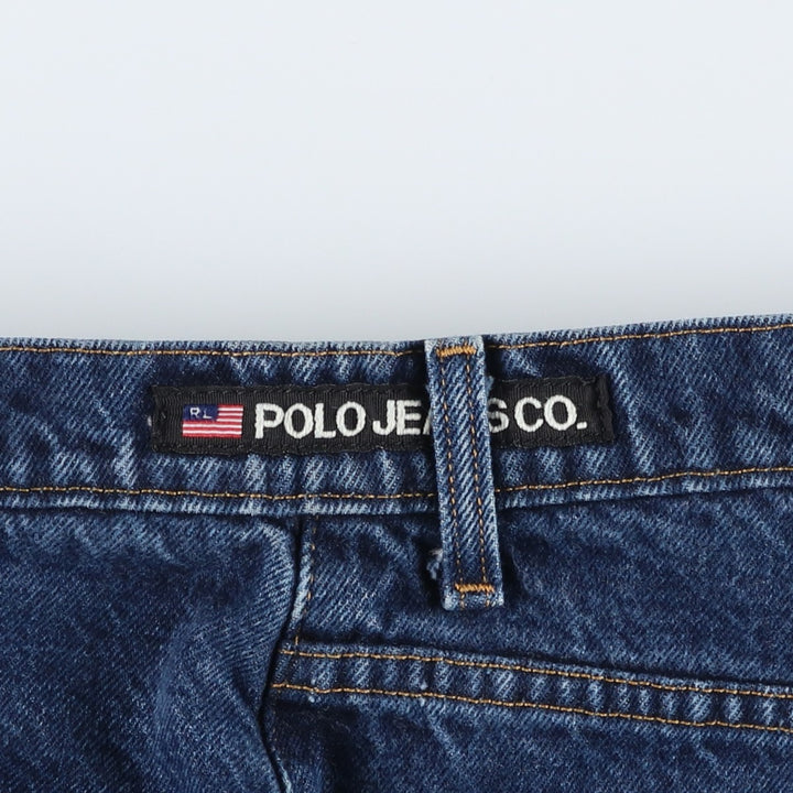 Ralph Lauren POLO JEANS COMPANY 67 Loose Fit Tapered Denim Pants, Men's Size W34 (approx.) cotton blue type Vintage Second Hand