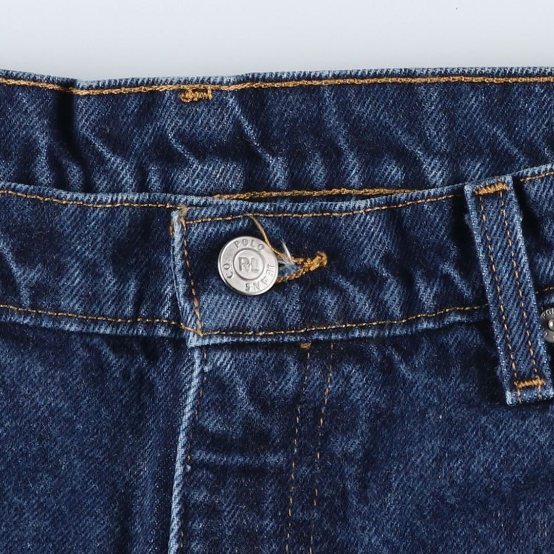 Ralph Lauren POLO JEANS COMPANY 67 Loose Fit Tapered Denim Pants, Men's Size W34 (approx.) cotton blue type Vintage Second Hand