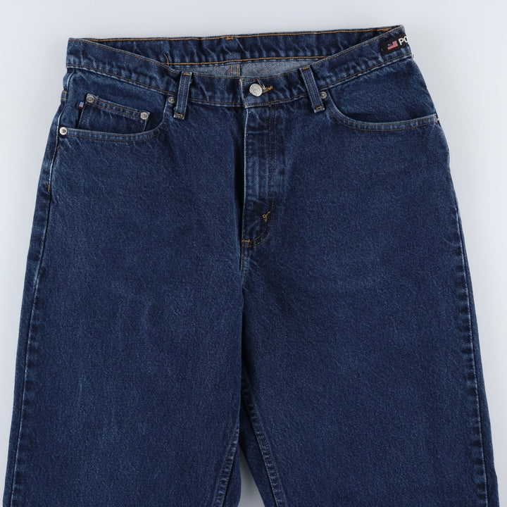 Ralph Lauren POLO JEANS COMPANY 67 Loose Fit Tapered Denim Pants, Men's Size W34 (approx.) cotton blue type Vintage Second Hand