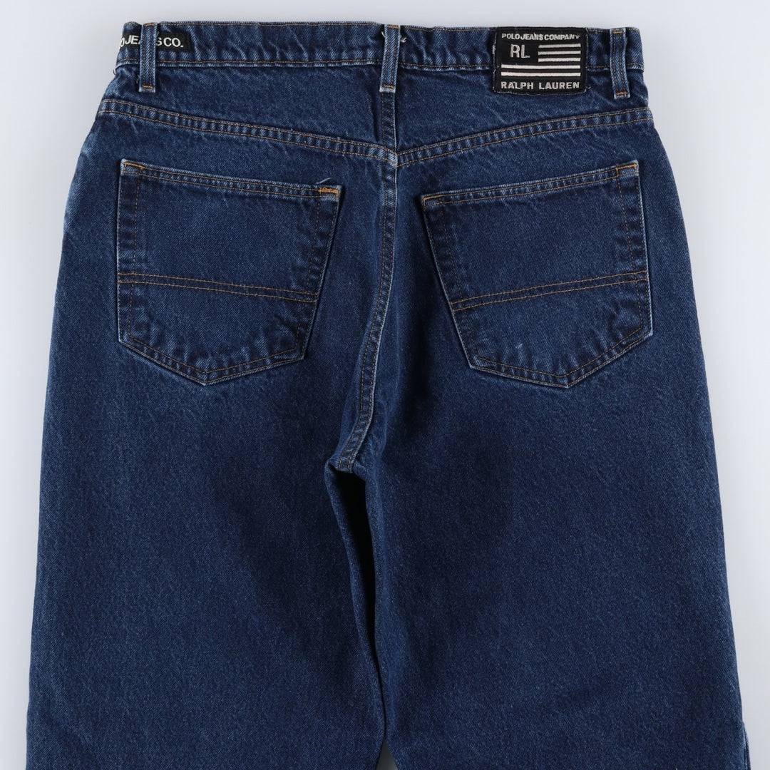 Ralph Lauren POLO JEANS COMPANY 67 Loose Fit Tapered Denim Pants, Men's Size W34 (approx.) cotton blue type Vintage Second Hand