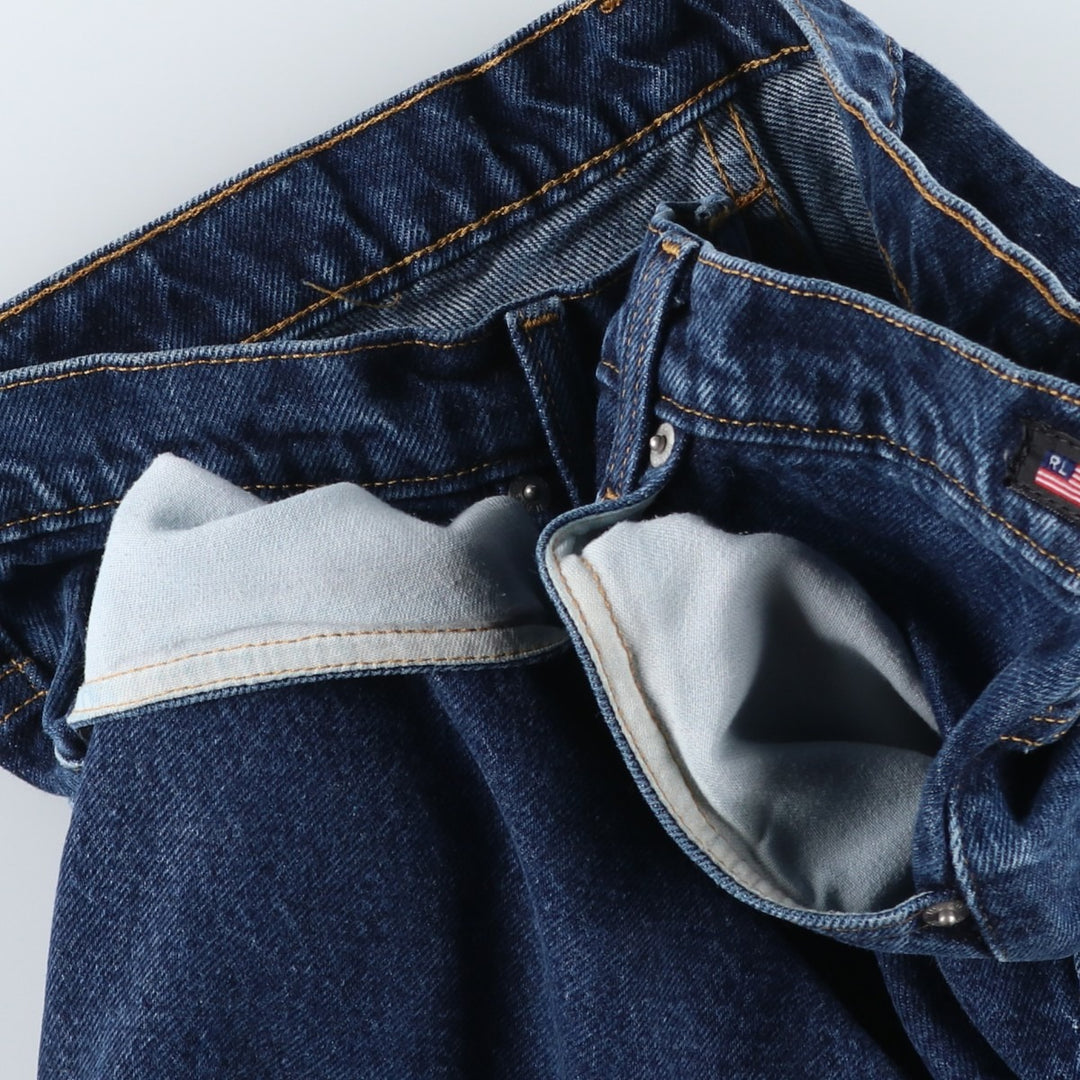 Ralph Lauren POLO JEANS COMPANY 67 Loose Fit Tapered Denim Pants, Men's Size W34 (approx.) cotton blue type Vintage Second Hand