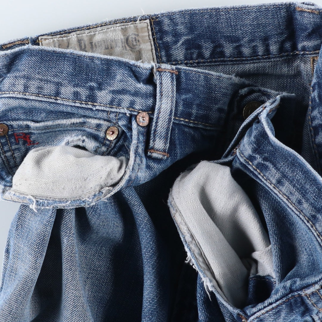 Ralph Lauren Polo Ralph Lauren Straight Denim Pants, Men's W35 (approx.) cotton blue type Vintage Second Hand