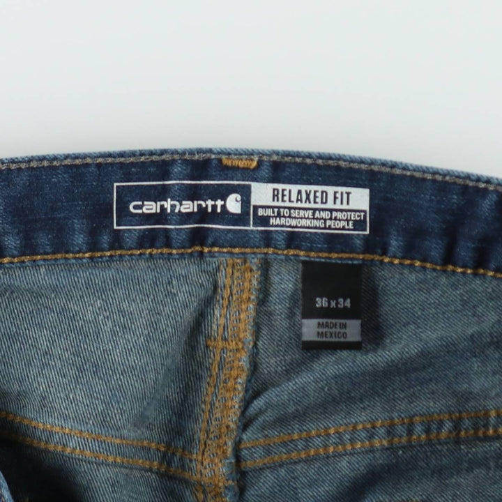 Carhartt Relaxed Fit Straight Fit Straight Denim Pants, Men's W36 (approx.) cotton blue type Vintage Second Hand