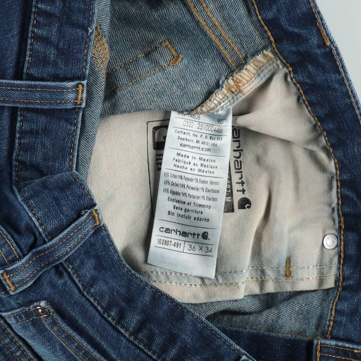 Carhartt Relaxed Fit Straight Fit Straight Denim Pants, Men's W36 (approx.) cotton blue type Vintage Second Hand