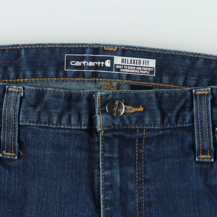 Carhartt Relaxed Fit Straight Fit Straight Denim Pants, Men's W36 (approx.) cotton blue type Vintage Second Hand