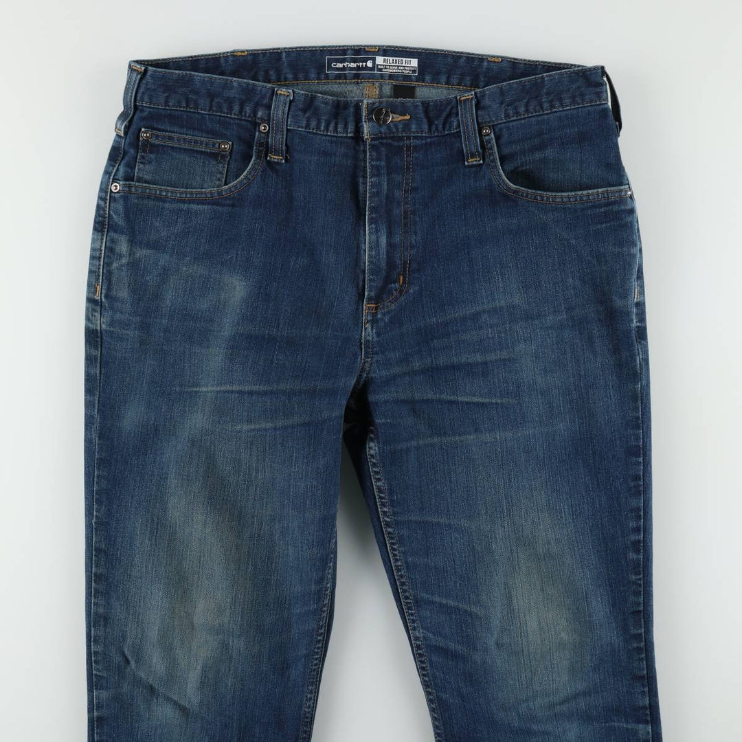 Carhartt Relaxed Fit Straight Fit Straight Denim Pants, Men's W36 (approx.) cotton blue type Vintage Second Hand