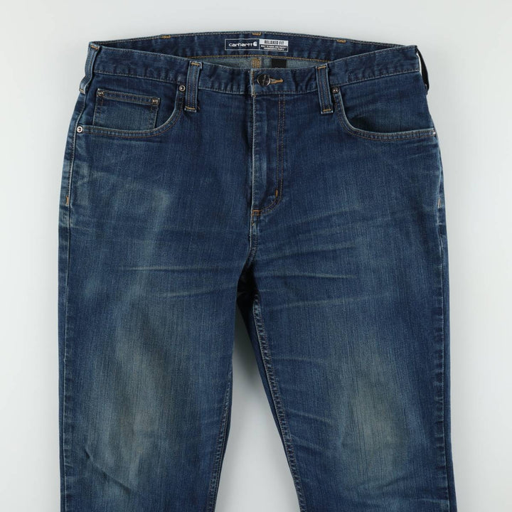Carhartt Relaxed Fit Straight Fit Straight Denim Pants, Men's W36 (approx.) cotton blue type Vintage Second Hand