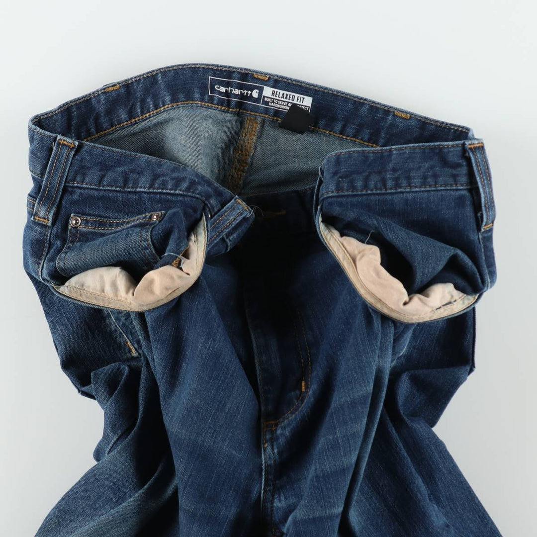 Carhartt Relaxed Fit Straight Fit Straight Denim Pants, Men's W36 (approx.) cotton blue type Vintage Second Hand