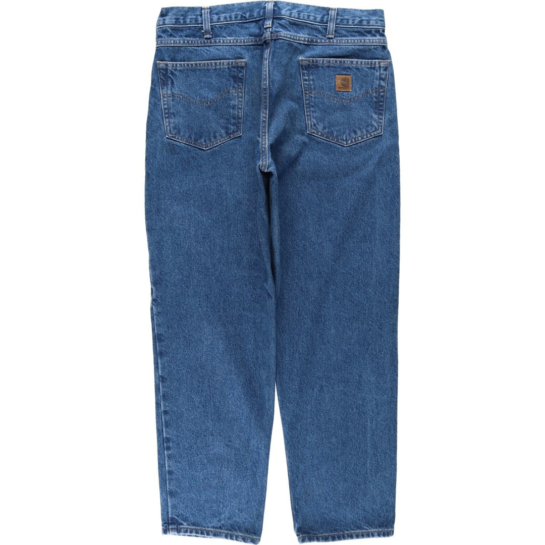 2000'S Carhartt Relaxed Fit Tapered Denim Pants, Men's Size 36 cotton blue type Vintage Second Hand