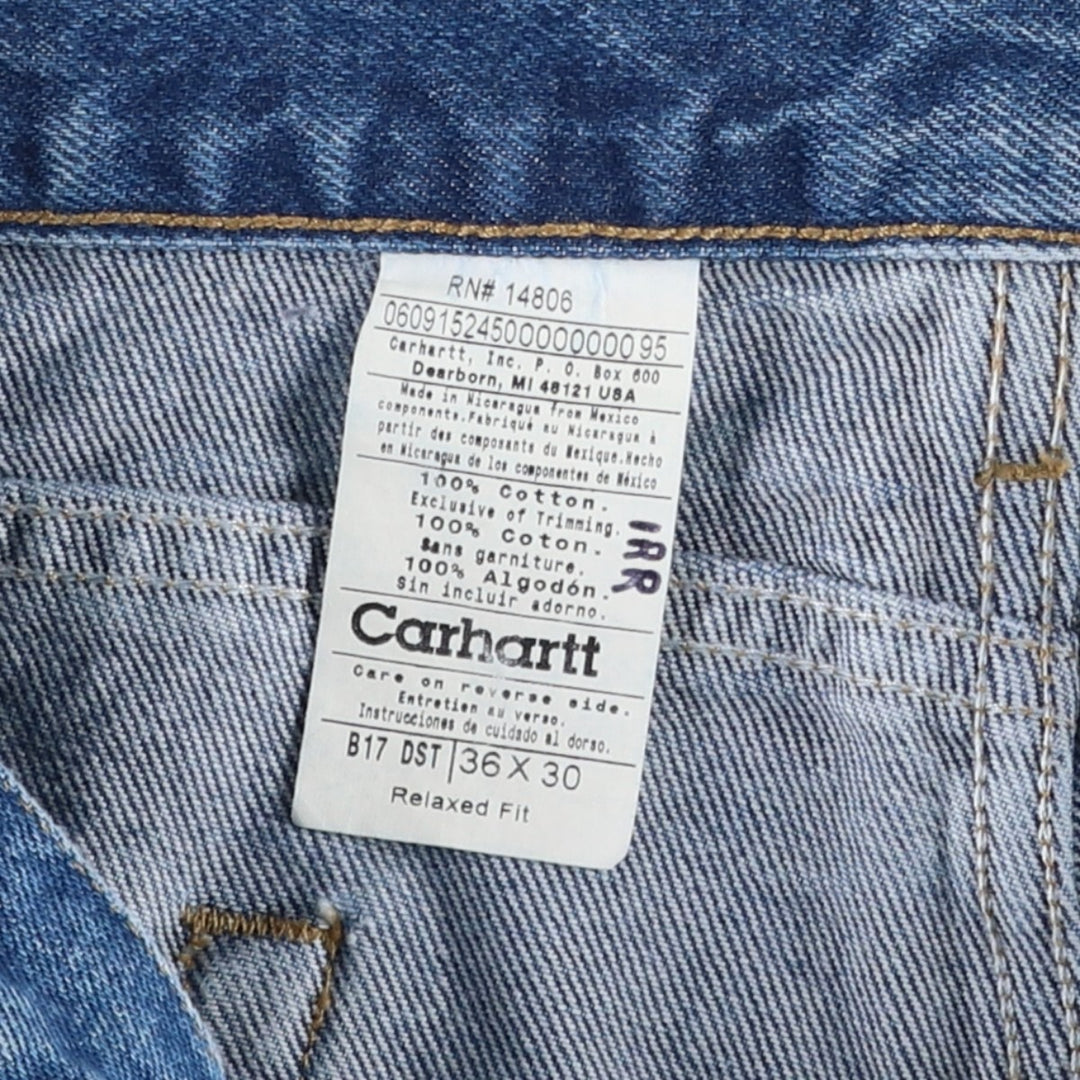 2000'S Carhartt Relaxed Fit Tapered Denim Pants, Men's Size 36 cotton blue type Vintage Second Hand