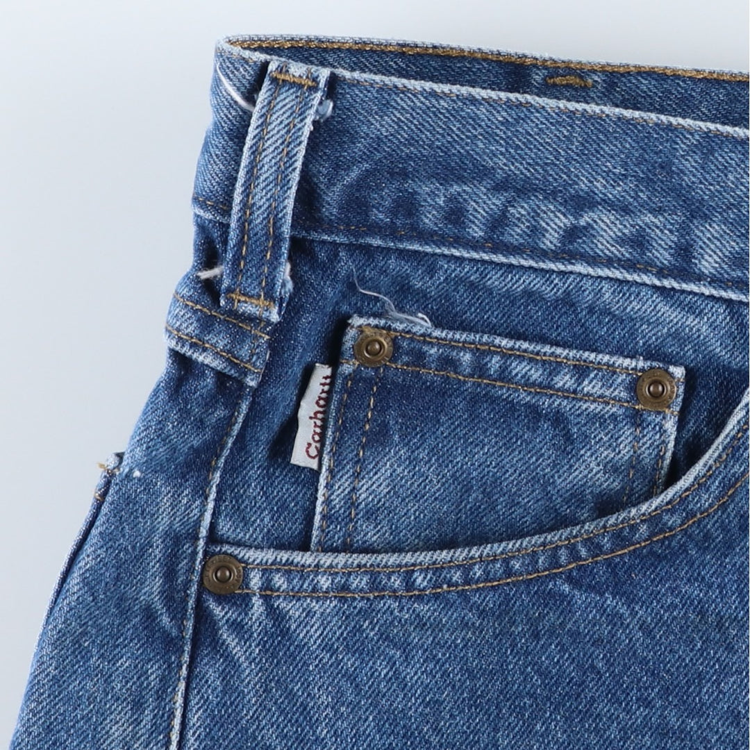 2000'S Carhartt Relaxed Fit Tapered Denim Pants, Men's Size 36 cotton blue type Vintage Second Hand