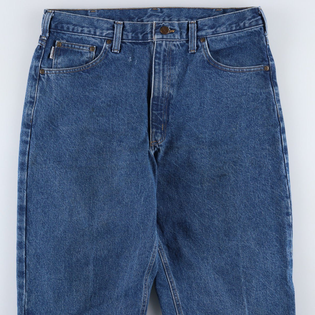 2000'S Carhartt Relaxed Fit Tapered Denim Pants, Men's Size 36 cotton blue type Vintage Second Hand