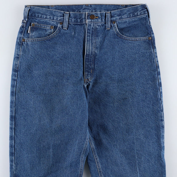 2000'S Carhartt Relaxed Fit Tapered Denim Pants, Men's Size 36 cotton blue type Vintage Second Hand