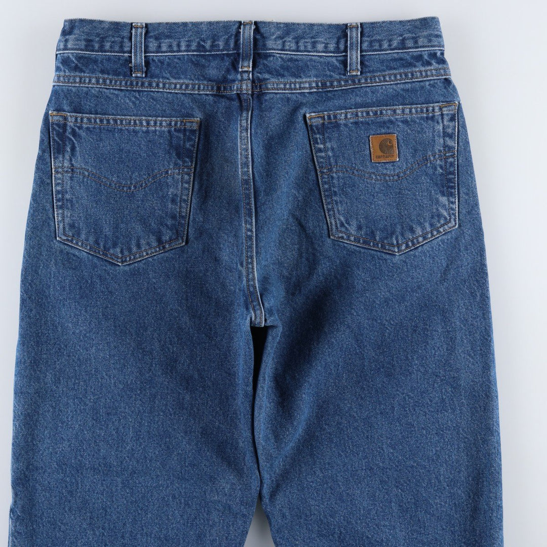 2000'S Carhartt Relaxed Fit Tapered Denim Pants, Men's Size 36 cotton blue type Vintage Second Hand