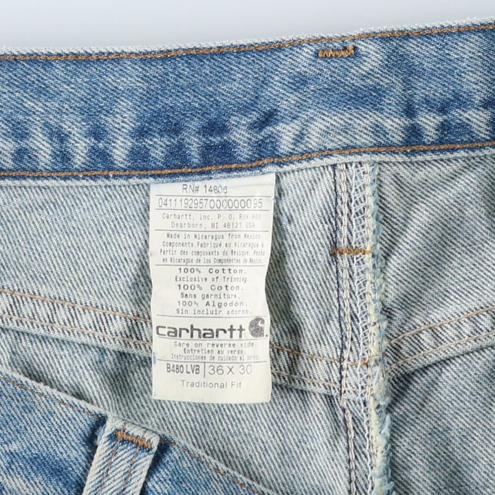 Carhartt Traditional FIT Tapered Denim Pants Men's W37 cotton blue type Vintage Second Hand