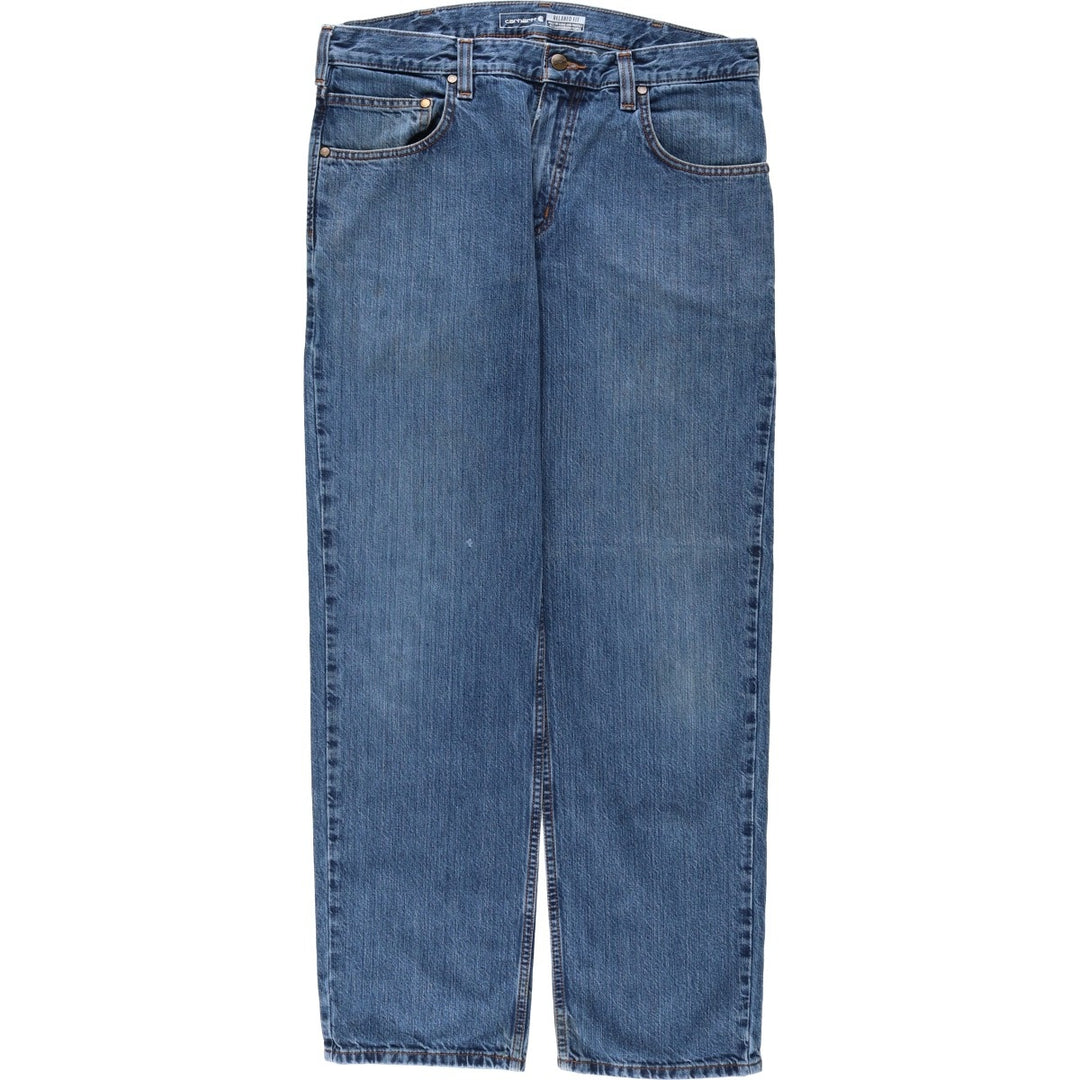 Carhartt Relaxed Fit Tapered Denim Pants for Men, W35 cotton blue type Vintage Second Hand
