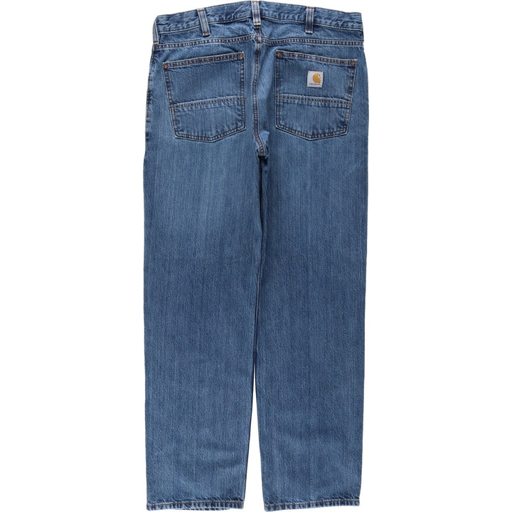 Carhartt Relaxed Fit Tapered Denim Pants for Men, W35 cotton blue type Vintage Second Hand