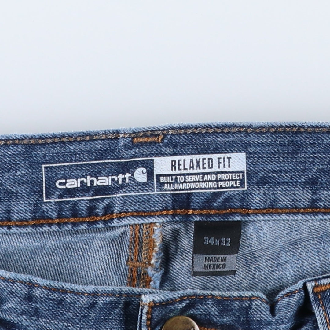 Carhartt Relaxed Fit Tapered Denim Pants for Men, W35 cotton blue type Vintage Second Hand