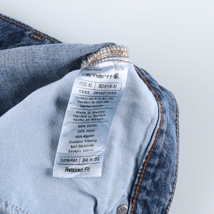 Carhartt Relaxed Fit Tapered Denim Pants for Men, W35 cotton blue type Vintage Second Hand