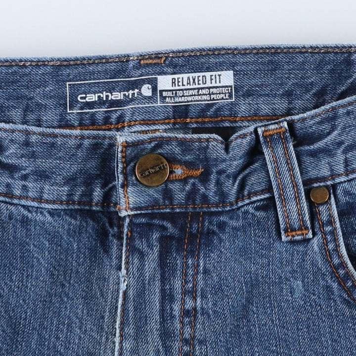 Carhartt Relaxed Fit Tapered Denim Pants for Men, W35 cotton blue type Vintage Second Hand