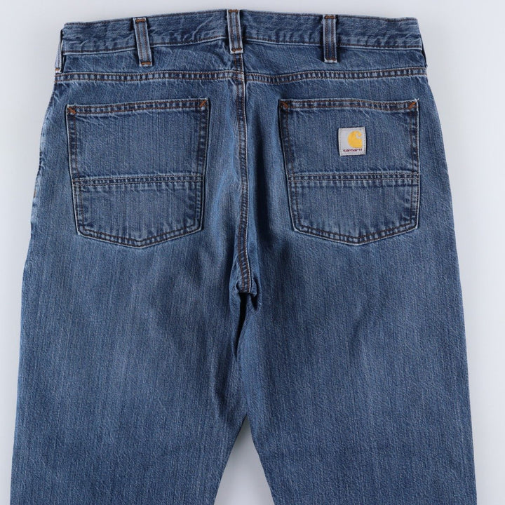 Carhartt Relaxed Fit Tapered Denim Pants for Men, W35 cotton blue type Vintage Second Hand