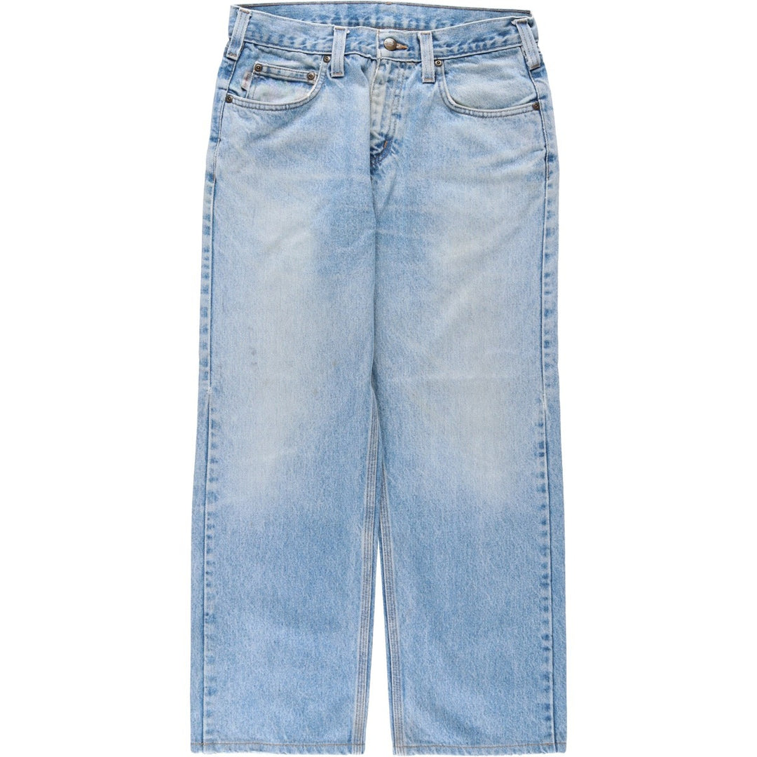 Carhartt Tapered Denim Pants for Men, W32 equivalent unclear blue type Vintage Second Hand