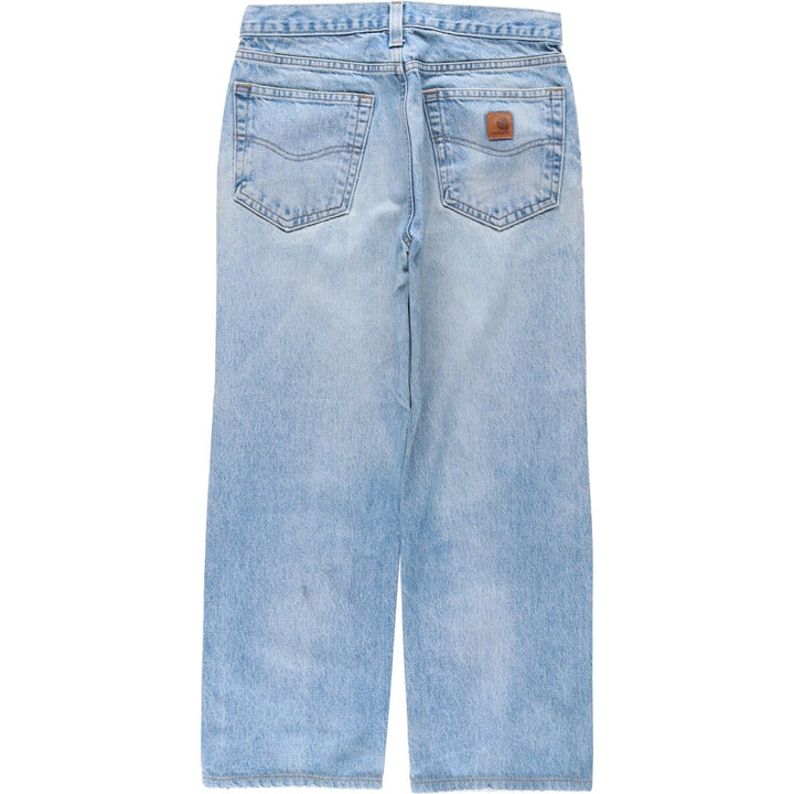 Carhartt Tapered Denim Pants for Men, W32 equivalent unclear blue type Vintage Second Hand
