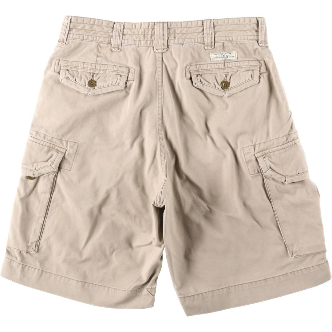 Ralph Lauren POLO by Ralph Lauren cargo shorts, half pants, men's size w34 cotton Beige type Vintage Second Hand