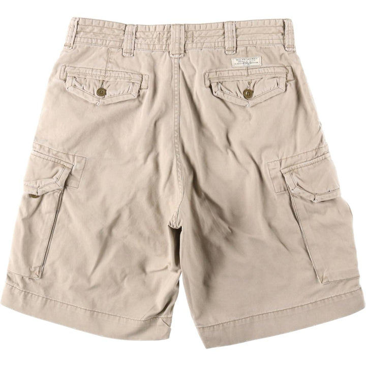 Ralph Lauren POLO by Ralph Lauren cargo shorts, half pants, men's size w34 cotton Beige type Vintage Second Hand