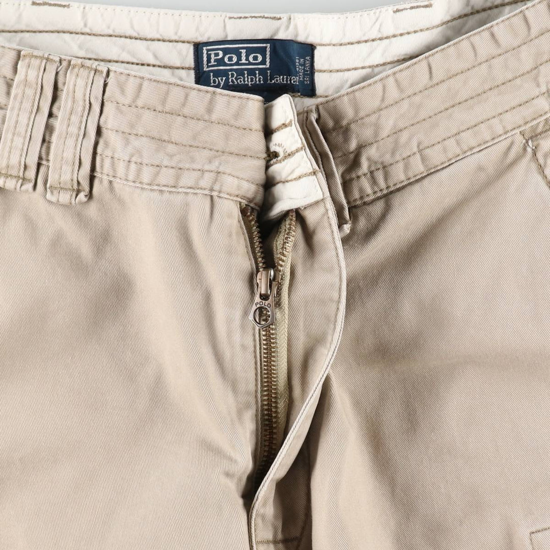 Ralph Lauren POLO by Ralph Lauren cargo shorts, half pants, men's size w34 cotton Beige type Vintage Second Hand