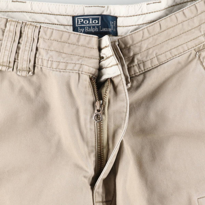 Ralph Lauren POLO by Ralph Lauren cargo shorts, half pants, men's size w34 cotton Beige type Vintage Second Hand