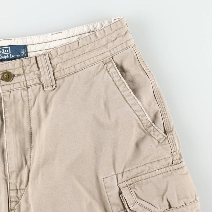 Ralph Lauren POLO by Ralph Lauren cargo shorts, half pants, men's size w34 cotton Beige type Vintage Second Hand