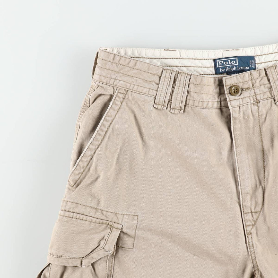 Ralph Lauren POLO by Ralph Lauren cargo shorts, half pants, men's size w34 cotton Beige type Vintage Second Hand