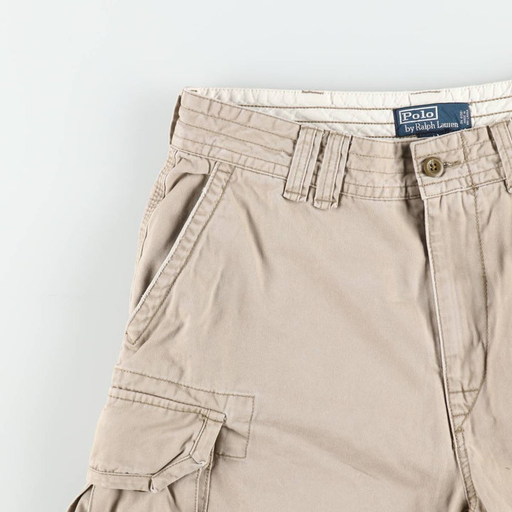 Ralph Lauren POLO by Ralph Lauren cargo shorts, half pants, men's size w34 cotton Beige type Vintage Second Hand