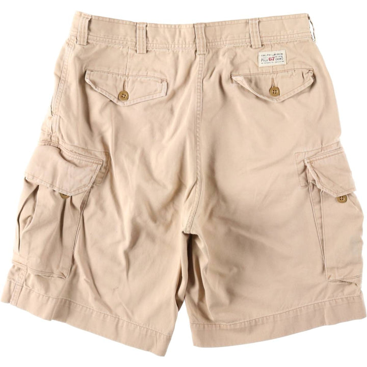 Ralph Lauren POLO by Ralph Lauren cargo shorts, half pants, men's size w36 cotton Beige type Vintage Second Hand