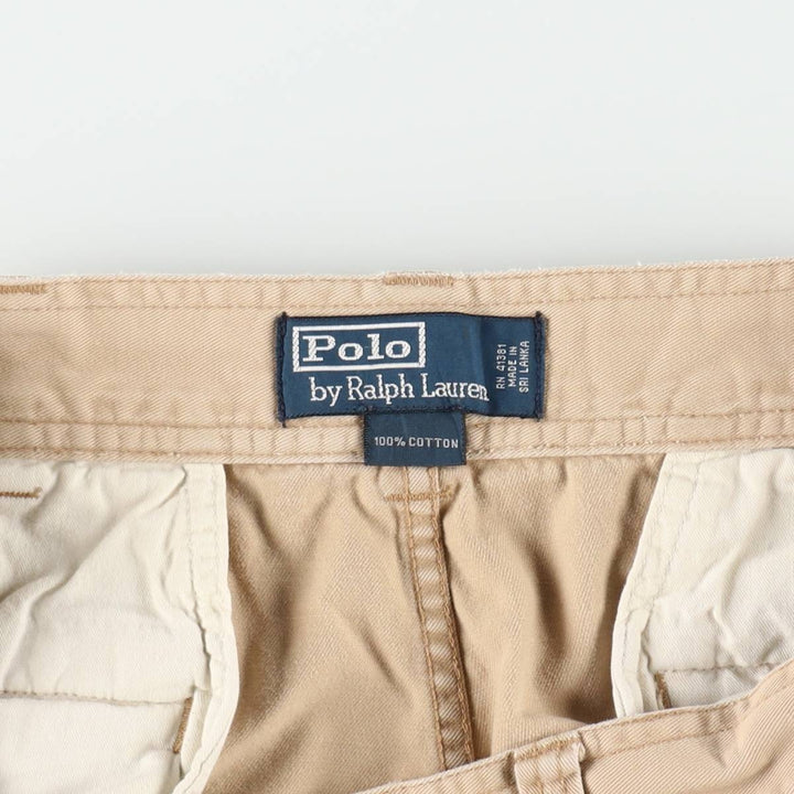 Ralph Lauren POLO by Ralph Lauren cargo shorts, half pants, men's size w36 cotton Beige type Vintage Second Hand