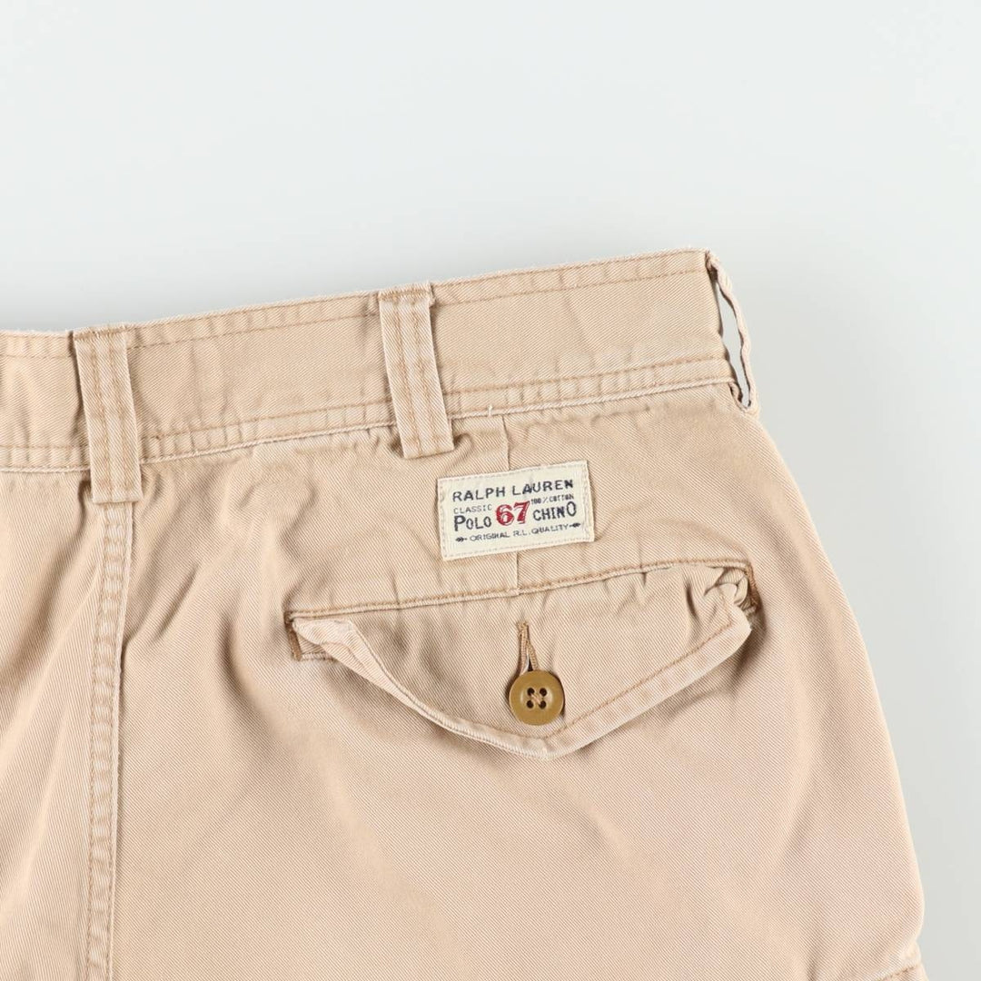Ralph Lauren POLO by Ralph Lauren cargo shorts, half pants, men's size w36 cotton Beige type Vintage Second Hand