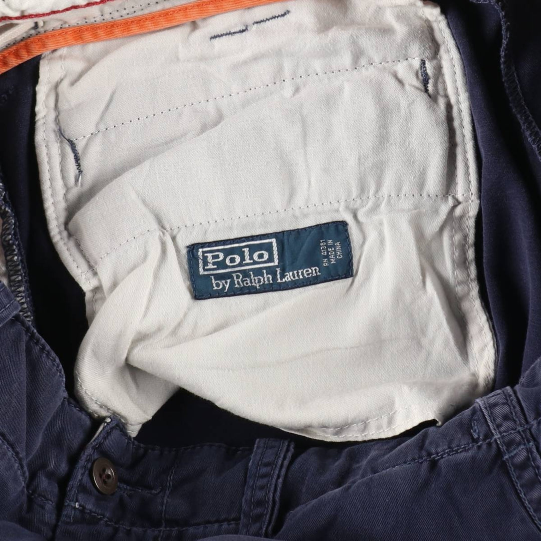 Ralph Lauren Polo Ralph Lauren Chino Shorts, Men's Size W37 (approx.) cotton navy blue type Vintage Second Hand